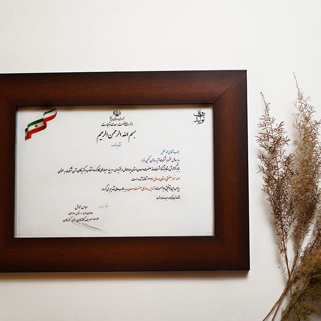 گواهینامه ها و افتخارات شرکت آتیه سازان نگین فراز