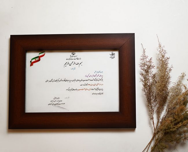 گواهینامه ها و افتخارات شرکت آتیه سازان نگین فراز
