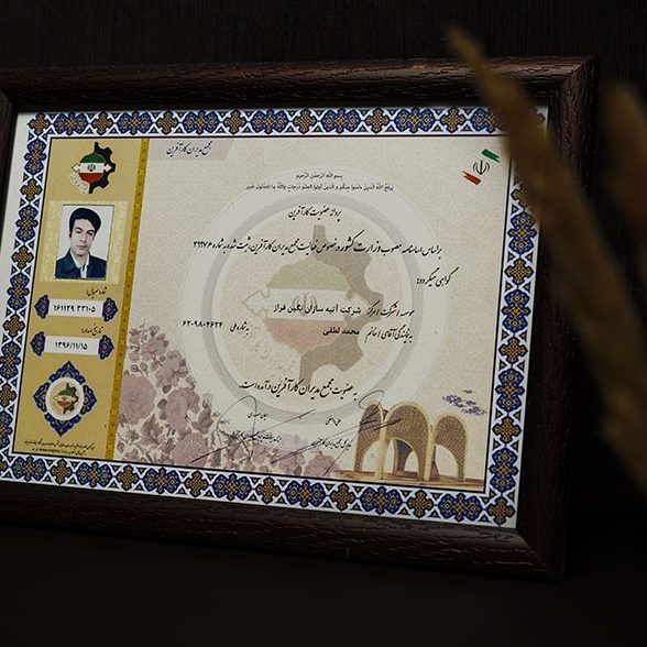 گواهینامه ها و افتخارات شرکت آتیه سازان نگین فراز